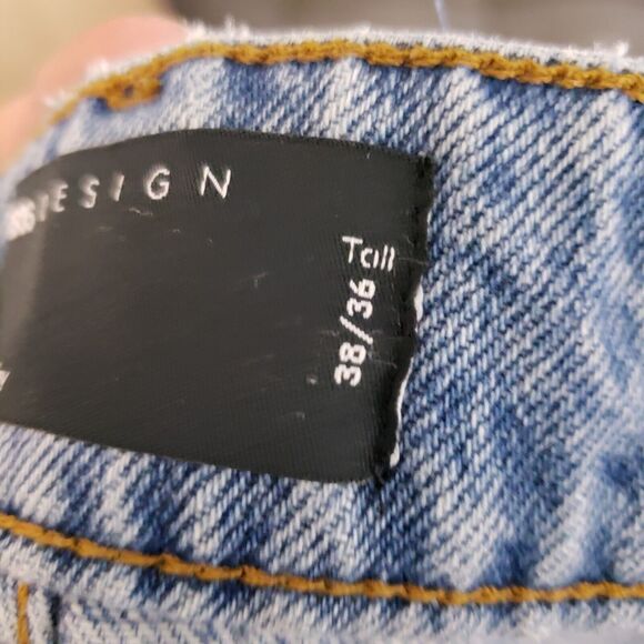 Asos Design Womens 38x36 Tall High Waisted Mom Jean Tapered‎ Leg - Picture 9 of 9